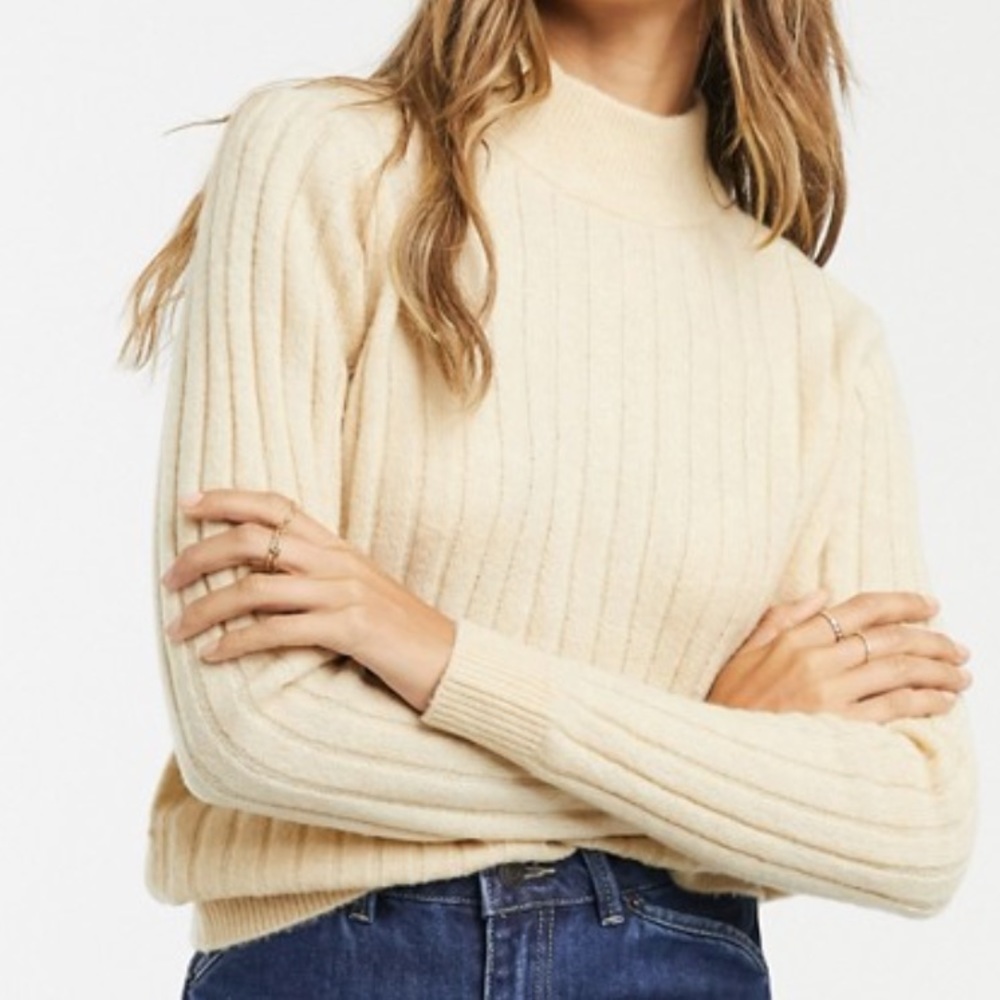 Cream turtle neck sweater